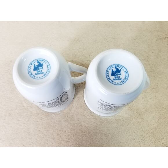 Norman Rockwell Coffee Mug Teacup 10oz Bedtime 4 1/4" The Lighthouse 1982 x2 - Picture 11 of 13